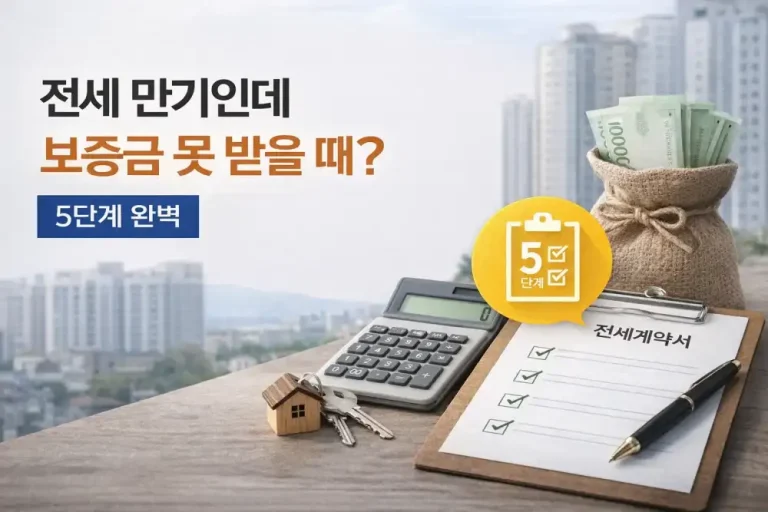 전세 만기인데 보증금 못 받을 때? 5단계 완벽 대응법