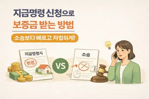 지급명령 신청으로 보증금 받는 방법, 소송보다 빠르고 저렴하게!