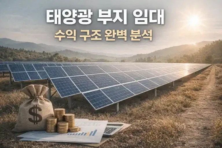 태양광 부지 임대, 수익 구조 완벽 분석