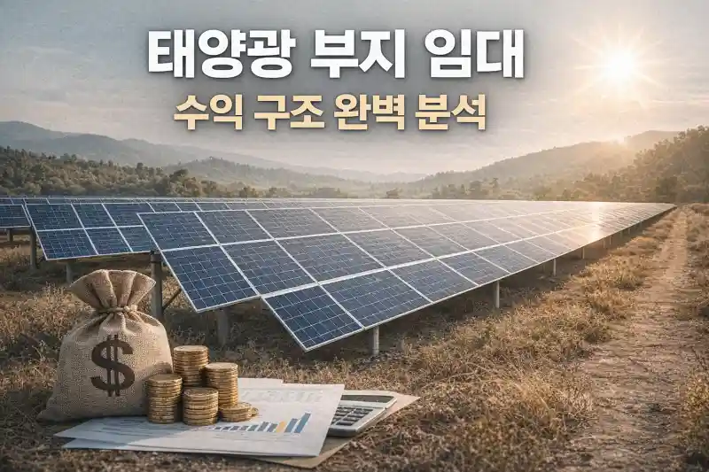 태양광 부지 임대, 수익 구조 완벽 분석