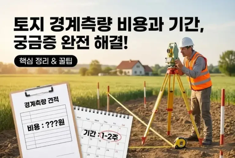 토지 경계측량 비용과 기간