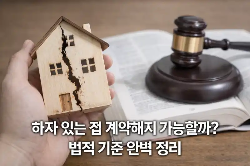하자 있는 집 계약해지 가능할까? 법적 기준 완벽 정리