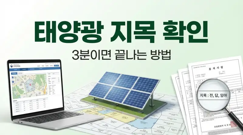 태양광 설치 전 지목 확인 안 했다가 낭패 본 후기