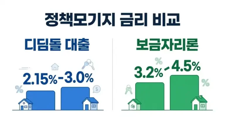 보금자리론 디딤돌대출 금리 비교 — 직접 상담받고 정리한 2026년 3월 최신 조건표