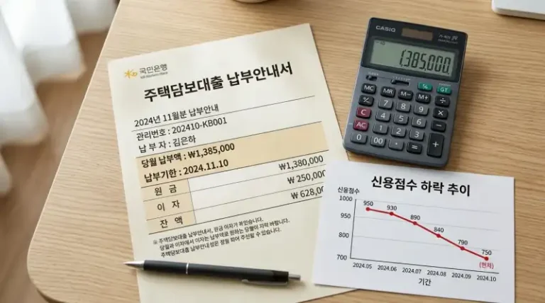 주담대 연체 시 신용등급 하락 폭, 직접 겪고 나서야 알게 된 현실적인 수치