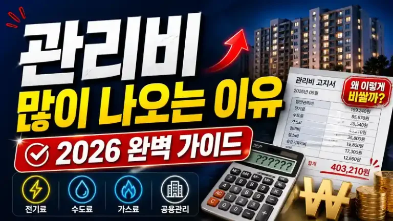 관리비 많이 나오는 이유 2026 완벽 가이드
