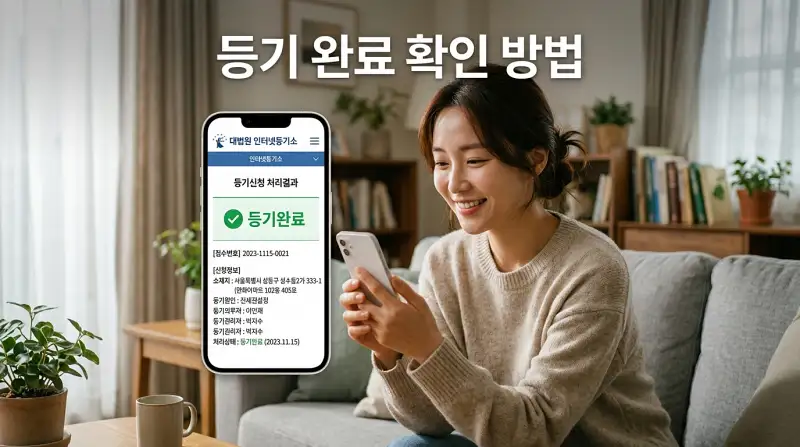 등기 완료 확인 방법