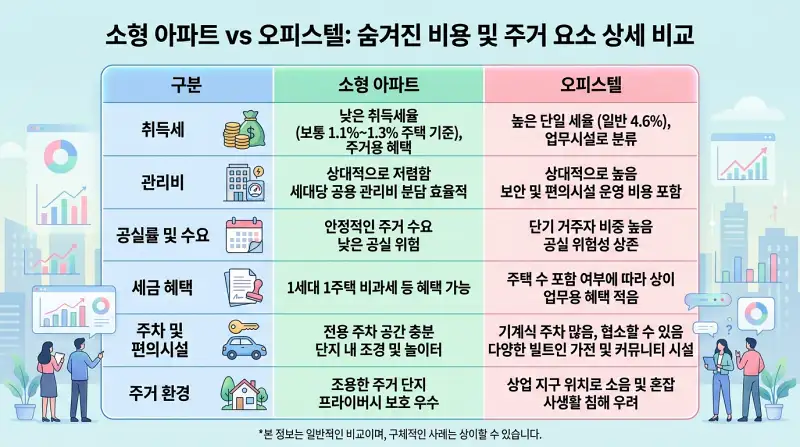 숨겨진 비용 비교 테이블