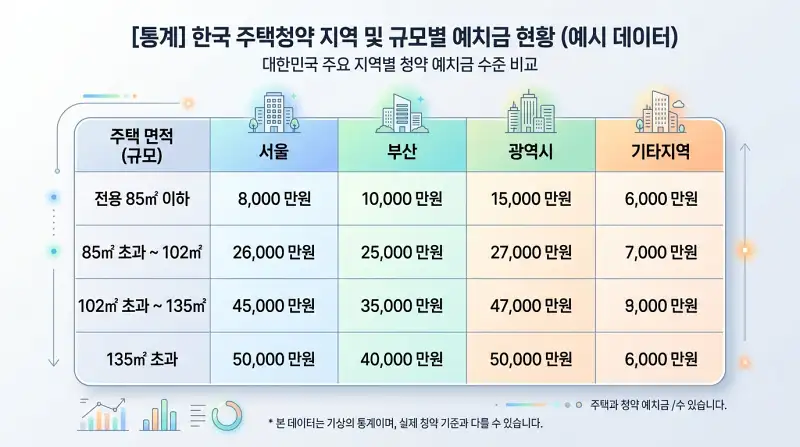 지역별 예치금액 데이터 테이블
