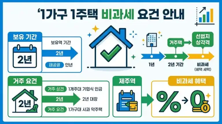 1가구 1주택 비과세 보유 거주 요건