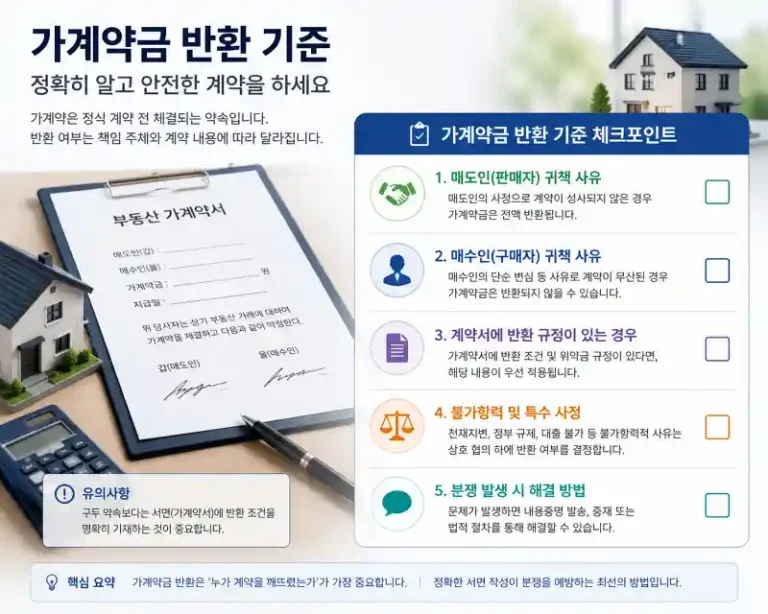 계약금 반환 기준 총정리