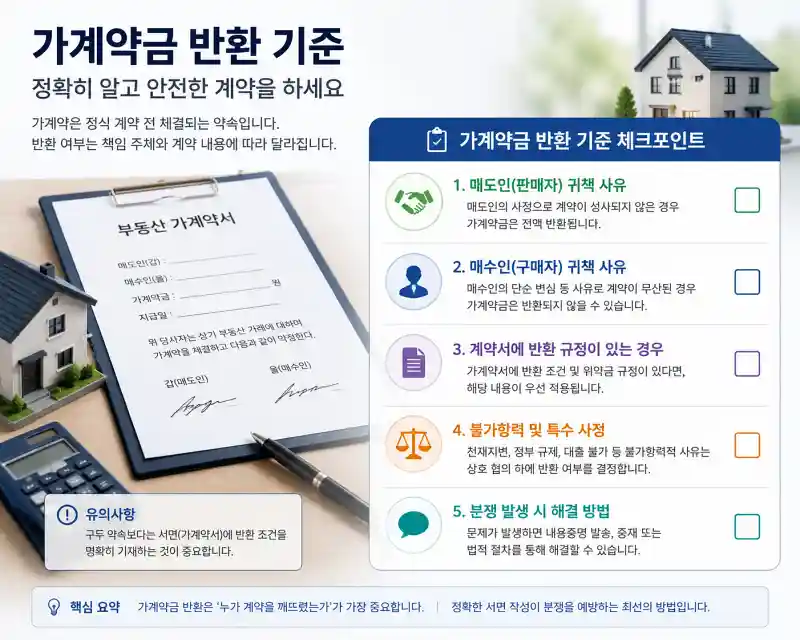 계약금 반환 기준 총정리