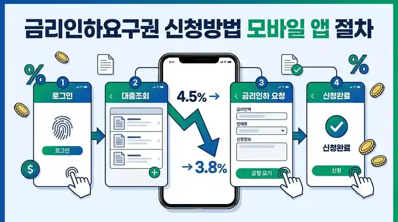 금리인하요구권 신청 방법 모바일 앱 절차