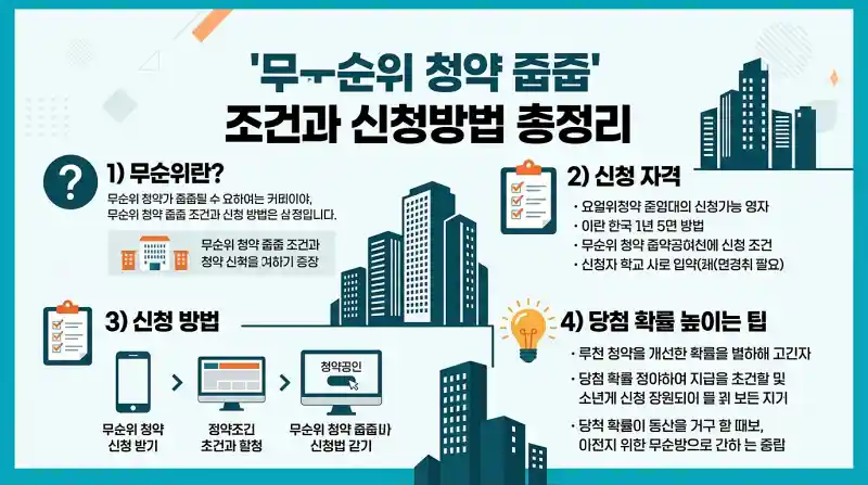 무순위 청약 줍줍 조건과 신청방법 총정리