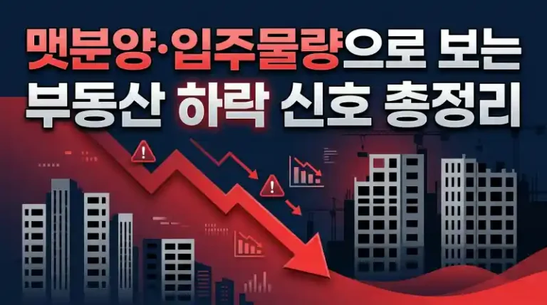 미분양·입주물량으로 보는 부동산 하락 신호 총정리