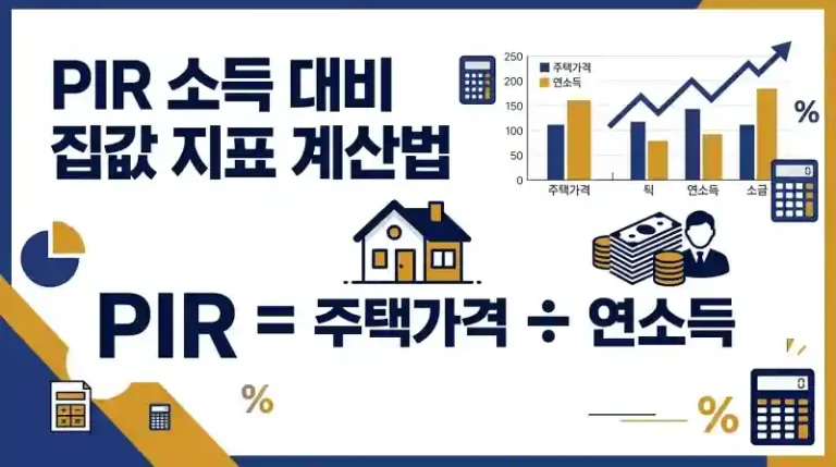 소득 대비 집값 PIR 해석법 총정리