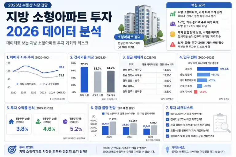 지방 소형아파트 투자 2026 데이터 분석