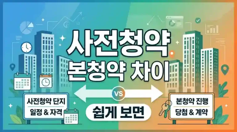 사전청약 본청약 차이