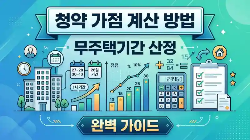 청약 가점 계산 방법과 무주택기간 산정