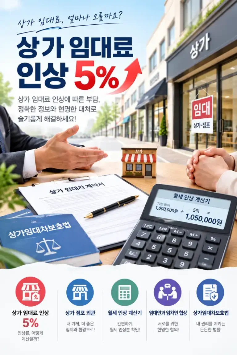 상가 임대료 인상 한도 5% 계산법 2026